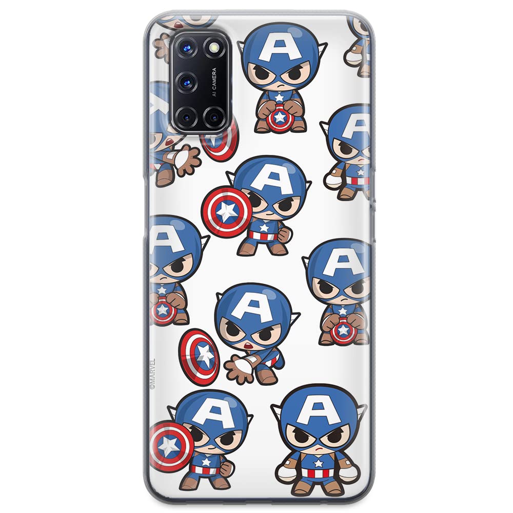 ERT GROUP mobile phone case for Oppo A92/ A72/ A52 original and officially Licensed Marvel pattern Captain America 029 optimally adapted to the shape of the mobile phone, case made of TPU