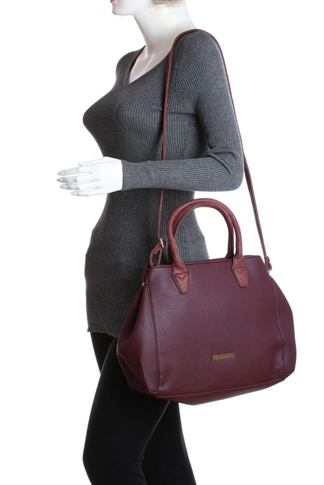caprese bernie women's satchel (burgundy) ()