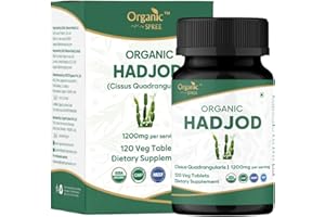 ORGANIC SPREE Hadjod 120 Tablets – USDA Organic Cissus Quadrangularis – Supports Joint Strength & Mobility*