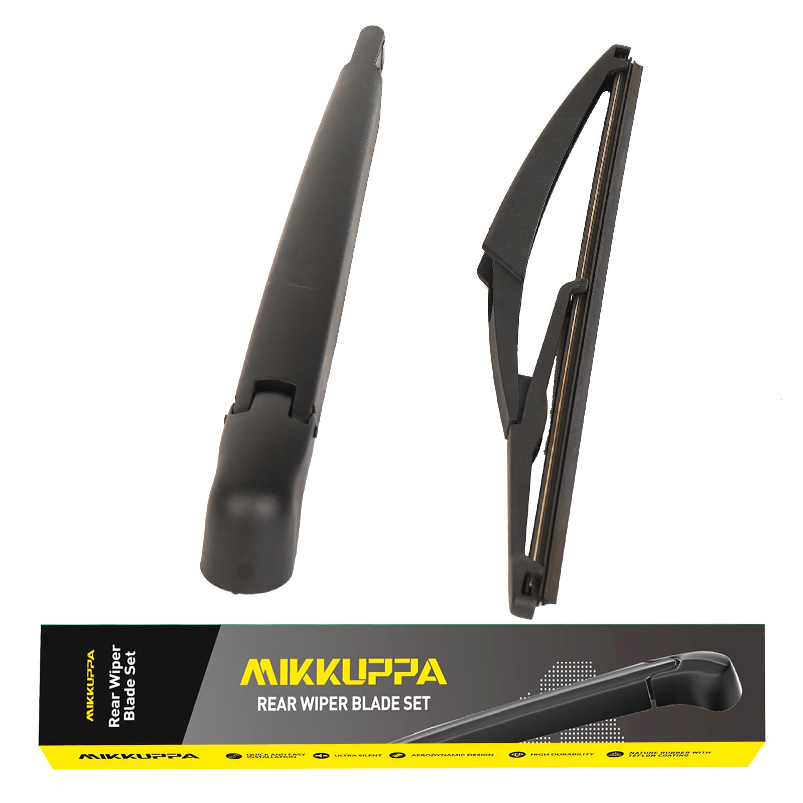 MIKKUPPA Rear Wiper Arm Blade - Replacement For Fiat 500 2007-2018 Hatchback, Back Windscreen Wiper Assembly Replacement, Easy to Fit, 51787577