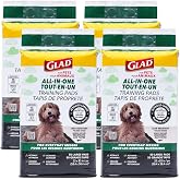 Glad for Pets Activated Carbon Disposable Dog Training Pads, 50 Count, 4-Pk | Ideal for puppies, senior dogs, incontinence, and post-surgery, ultra-absorbent, keeps floors &amp; crates dry, 23 x 23 in