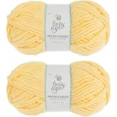 Hobby Lobby Baby Bee Snugs &amp; Kisses Yarn, 07 Sunny Season, Set of 2 | 6 Super Bulky, 100% Polyester, 148 Yards Per Skien