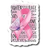Pink Ribbon | Fighter,Courage,Survivor... Breast Cancer Awareness Month | Great Gift Idea|Single |5 Inch Magnet | Made in The USA | Car Auto Tool Box RefrigeratorMagnet | FBMMAG11706