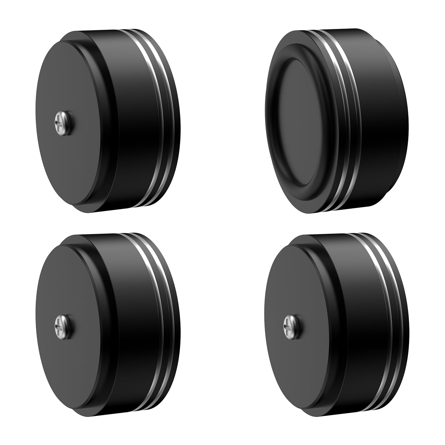 Tertullus 4 Sets Speaker Isolation Feet Aluminum Speaker Feet With Screws 39mm×17mm,Shockproof Stand Pad For Hifi Devices Amplifier Turntable Dac Recorder Cd