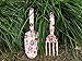 Megawodar Floral Print Garden Tools Set for Women Trowel and Fork