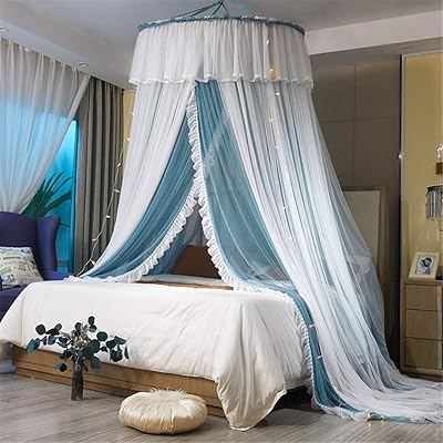 Lotus Karen Double Layer Bed Curtain, Sheer Mesh Canopy Net