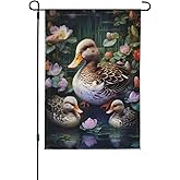Ducks Family Garden Flag 12x18 In Double Sided Yard Flags Lawn Sign Decor No Flagstand