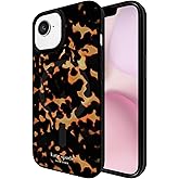 kate spade new york iPhone 16e (2025) / 15/14/ 13 Case - Compatible with MagSafe - Designer Phone Case - Transparent Tortoise