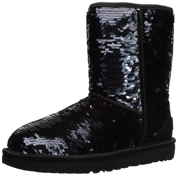 UGG Australia Damen Stiefeletten Classic Short Sequin 1094982-BLK schwarz 581190