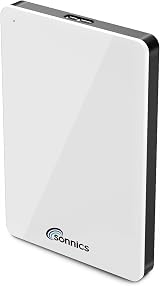 Sonnics 500GB White External Portable Hard Drive USB 3.1 Type C PC Mac TV view 2