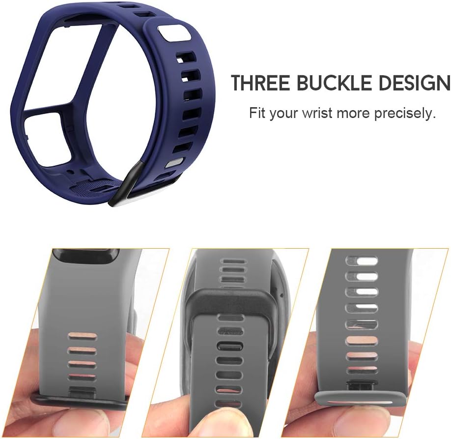 NotoCity for Tomtom Strap Watch Strap Replacement for Tomtom Runner 3, Spark 3, Runner 2, Spark, Golfer 2,Adventurer(dark blue) - Image 4