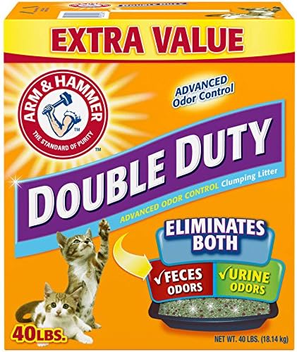Arm &amp; Hammer Double Duty Advanced Odor Control Clumping Litter 40 lbs. Box