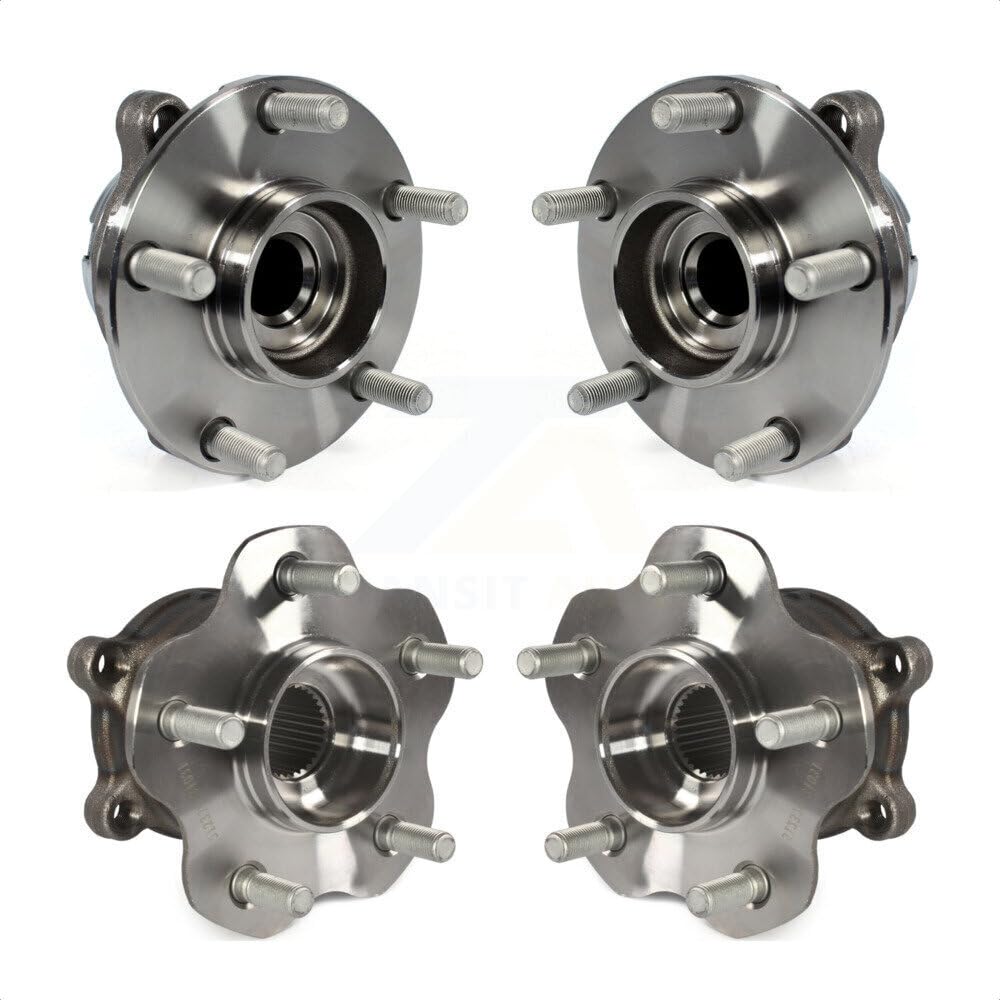 Front Rear Wheel Bearing & Hub Assembly Kit For