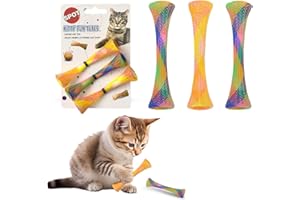 SPOT Kitty Fun Tubes Cat Toy | Bouncy Cat Toy with Catnip Inside for Cats and Kittens to Bite, Swat and Chase | Interactive Cat Toy | 3 Pieces