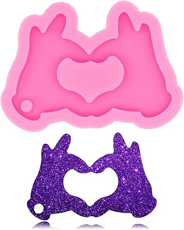 Amazon.com: Heart Hands Finger Heart Lover Love Sign Keychain Silicone