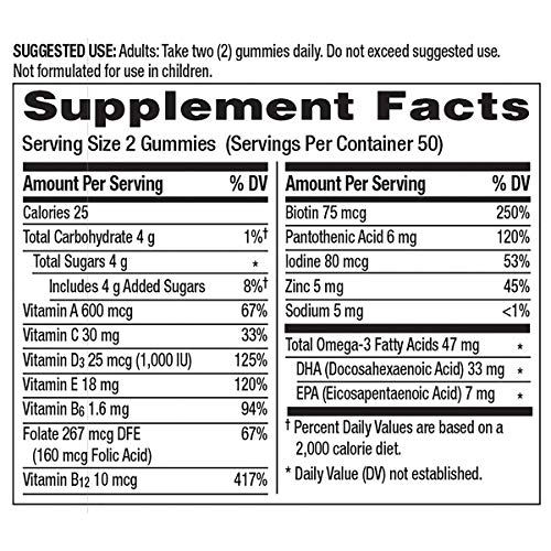 Centrum MultiGummies Omega 3 Gummy Multivitamin for Adults
