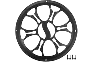 ACROPIX Universal 10" Car Speaker Grills Cover Round 10 Inch Audio Speaker Subwoofer Guard Protector Case with Mounting Screws ABS Black - Pack of 1