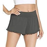 WiWi Women's Pajama Shorts Loose Comfy Pajamas Bottoms Lightweight Viscose from Bamboo Sleepwear S-XXL