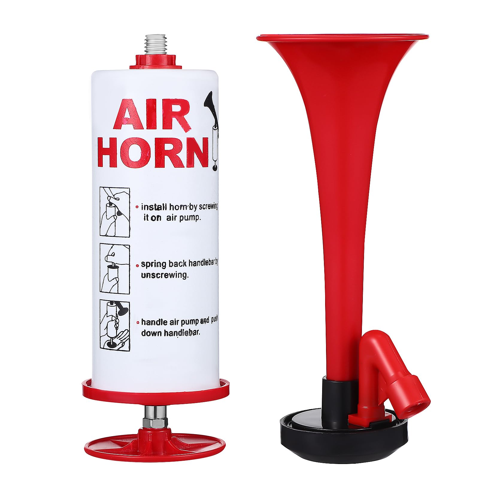 VICASKY Handheld Air Horn Pump, Portable Manual Stadium Trumpet Football Horn Loud Noise Maker Loud Air Horn Handheld Safety Horn For Sports Events Car Boat Camping