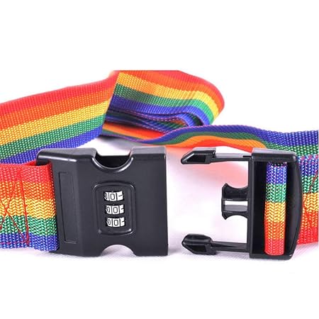 personalised rainbow luggage straps
