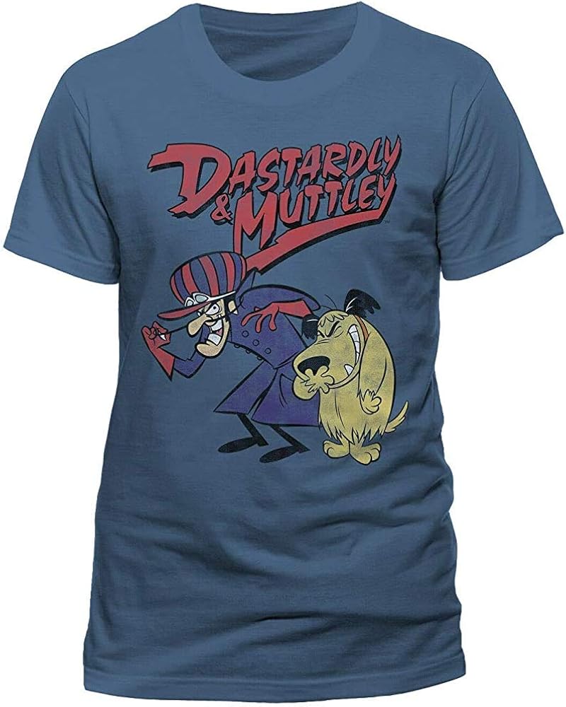 Wacky Races 'Dastardly & Muttley' TShirt New & ! Blue Amazon.de