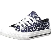 FOCO Dallas Cowboys NFL Womens Low Top Repeat Print Canvas Shoes - 9