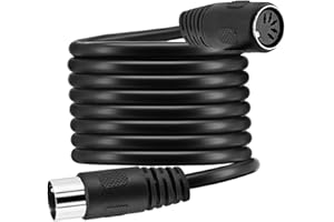 BERANMEY MIDI Cable, Premium 5ft/1.5m 5 Pin DIN Male to Female Audio MIDI/at Adapter Extension Cable for Electrophonic Bang & Olufsen, Naim, Quad.Stereo Systems