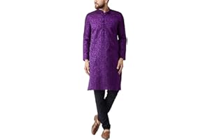 Sojanya (Since 1958 Men'S Jackquard Silk Only Long Kurta