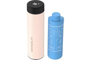 KEKHEALTH Compact 60H Insulin Cooler Travel Case Temp Display Medication Cooler for Travel insulated Medicine Cooler Bag TSA Approved Ice Packs Diabetic Cooler with QR Medical Travel Tag（Rose Quartz）