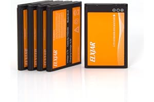 hflexgrad (5-Pack) 3.7V 1100mAh Li-ion Battery Replacement for Retevis RT22 RT22S RT15 RT19 LUITON LT-316 TIDRADIO TD-M8 Zastone X6 WLN KD-C1 Zeadio ZS-B1 Two-Way Radios