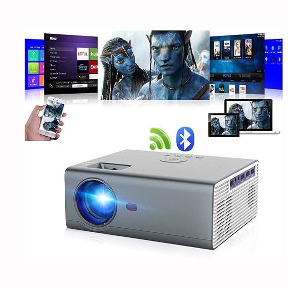 Proyector Bluetooth Proyector portátil Nativo inalámbrico LED 8000 ...