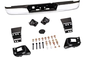 CarPartsDepot Rear Chrome Step Bumper Face Bar Assembly Compatible With 2002-2008 Dodge Ram 1500 2500 2004-2009 Ram 3500 CH11