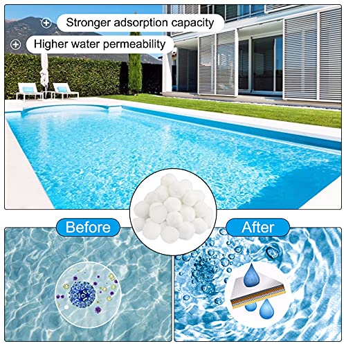 Vivibel Filterbälle für Sandfilteranlagen, 700g Pool Filterbälle, Kann 25 kg Filtersand Ersetzen, Sandfilteranlage Filterballs Geeignet für Pool Filter Schwimmbad Filteranlage, Poolreinigung Zubehör.