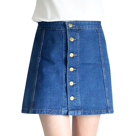 Amazon blue jean skirts Clearance