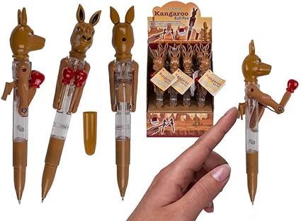 Diech Stylo A Bille Lumineux Kangourou De Boxe A Encre Bleue Pour Enfant Rouge Amazon Fr Fournitures De Bureau