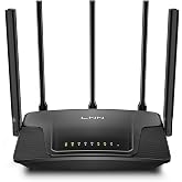 LNN-AX3000 WiFi 6 Router, No App Required | Dual-Band Wireless Internet Router for Home, Up to 1800Mbps, 20+ Devices, 5 Antennas, FCC Certified, 5 Steps Setup
