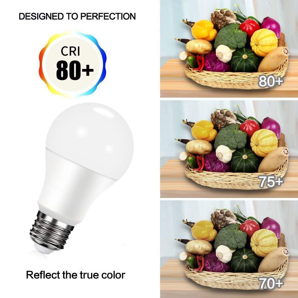 LED Bulb 9W E27 Edison Screw Bulb 60W Incandescent Replacement Cool White 6000K Energy Saving Light Bulbs -Pack of 6