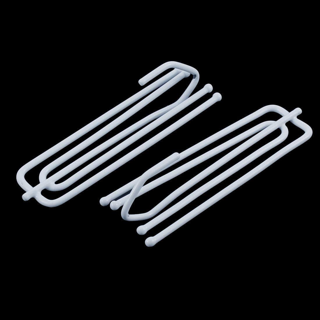iPEAK 60 Pack Metal Curtain Hooks Pinch Pleat Header Tape Pins Heavy Duty Deep Prong Hook (White)