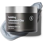 GLAM UP Clean Bubbling Carbonated Clay Mask for Face, Easy-Wash Off Pack, Deep Cleansing, Refreshing Skin Clay Mask, Korean Vegan Skin Care 135ml (4.56 Fl Oz)