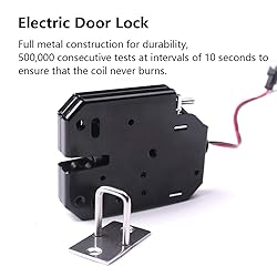 ATOPLEE Electronic Lock, 1pcs DC 12V 2A Carbon