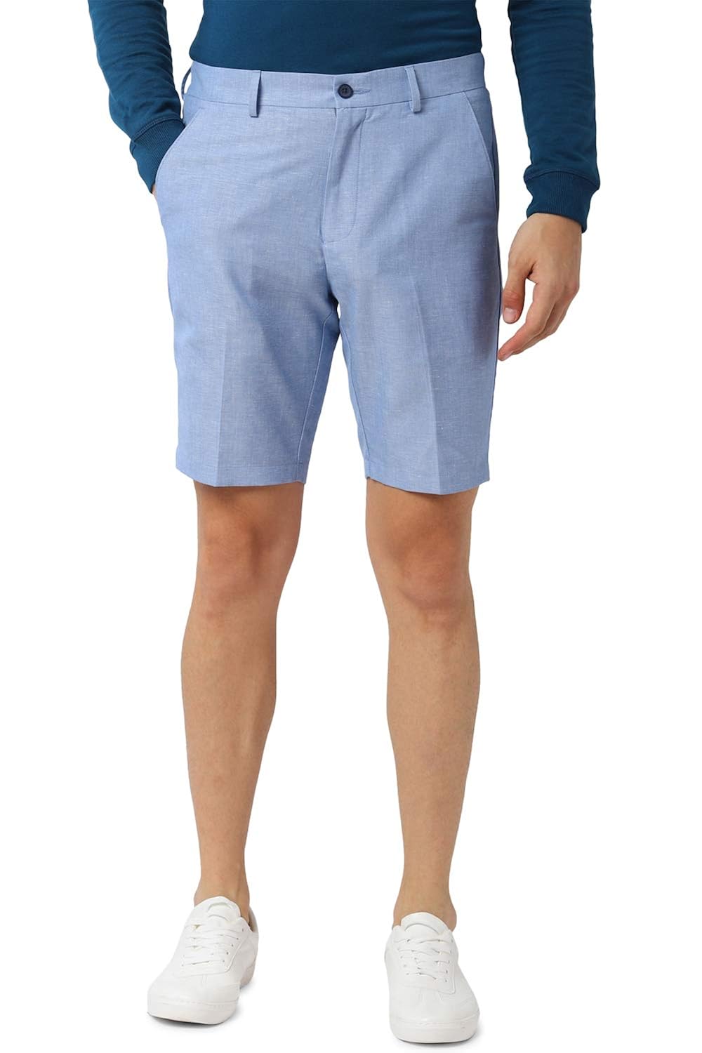 Buy Peter England Men's Slim fit Poly Viscose Shorts at Amazon.in