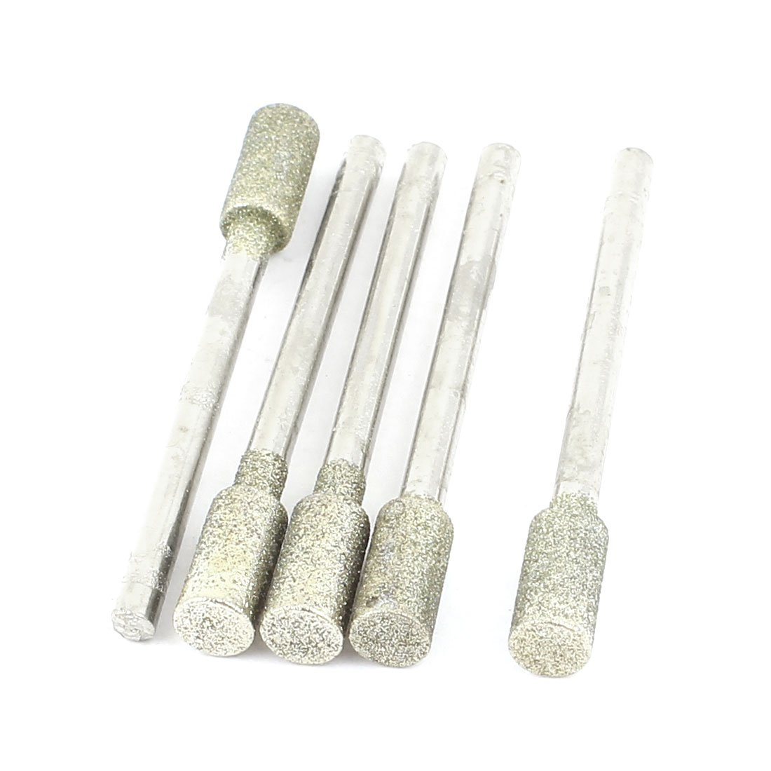 sourcingmap 3mm Shank 5mm Cylinder Head Mounted Points Grinding Bit 5 Pcs