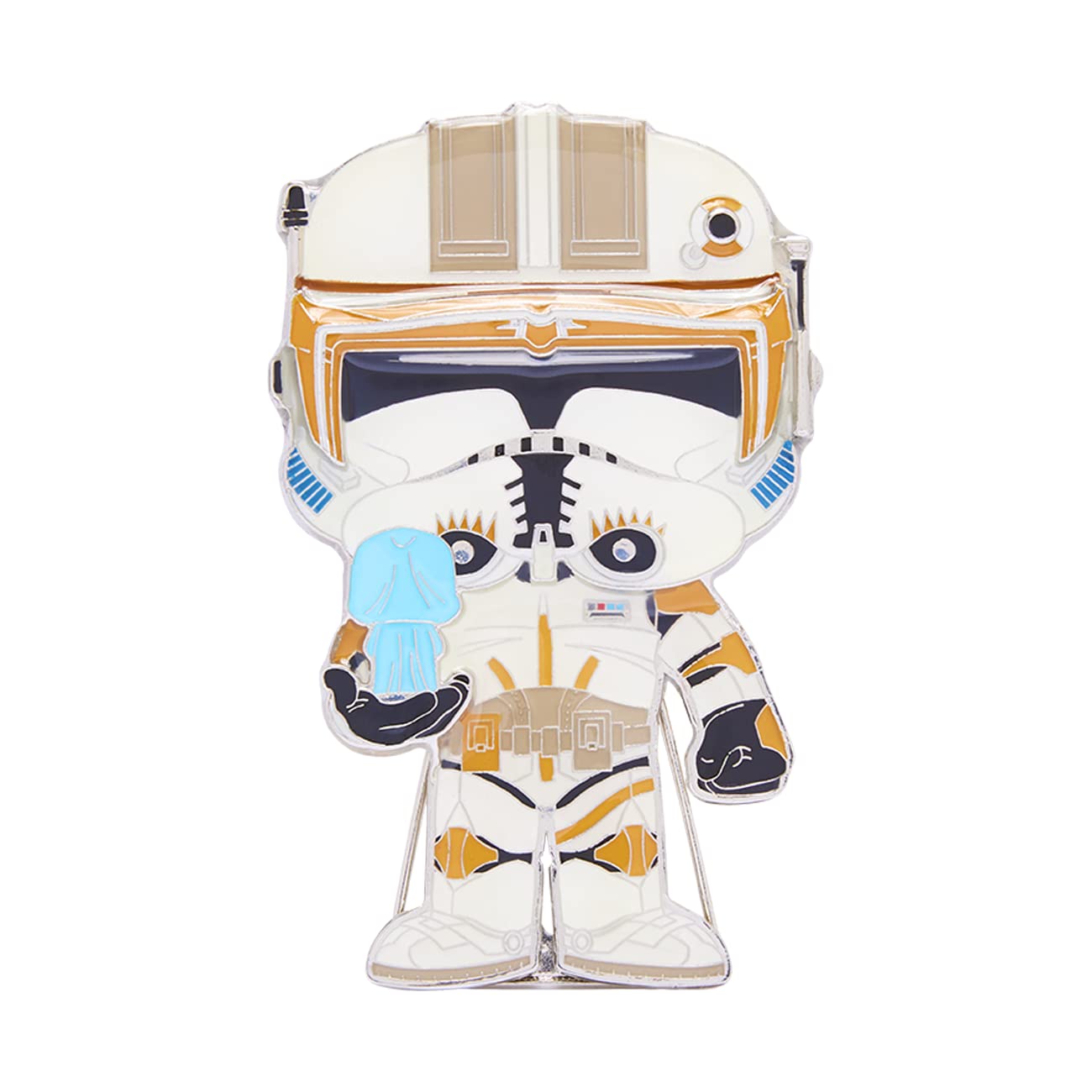 Funko Pop! Large Enamel Pin Star Wars: Commander Clone Cody Cody - Star Wars Enamel Pins - Cute Collectable Novelty Brooch - for Backpacks & Bags - Gift Idea - Official Merchandise