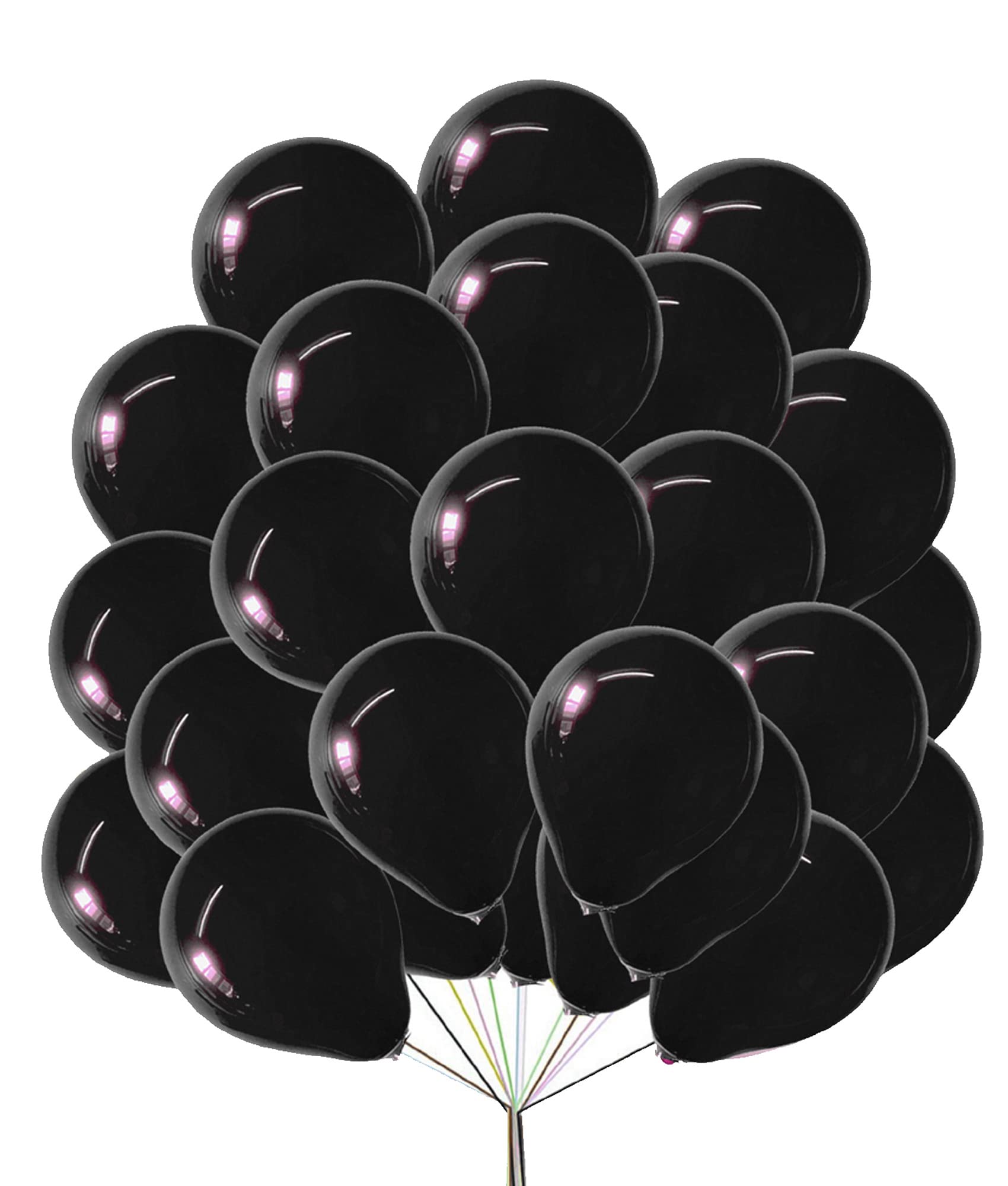 Black Balloons - 10 inch Plain Latex Party Balloons (Pack of 100) for Birthday, Wedding, Engagement, Baby Shower Decoration