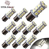 YITAMOTOR 10x 1156 18 SMD BA15S 7506 1003 1141 Interior RV Camper Bulbs Turn Signal Backup Reverse LED Light Bulbs White 6000K