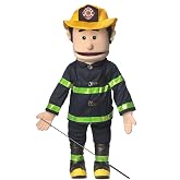 25" Fireman, Peach Male, Full Body, Ventriloquist Style Puppet