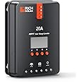 RICH SOLAR 20 Amp 12V/24V DC Input MPPT Solar Charge Controller with LCD Display Solar Panel Regulator for Gel Sealed Flooded and Lithium Battery Negative Ground