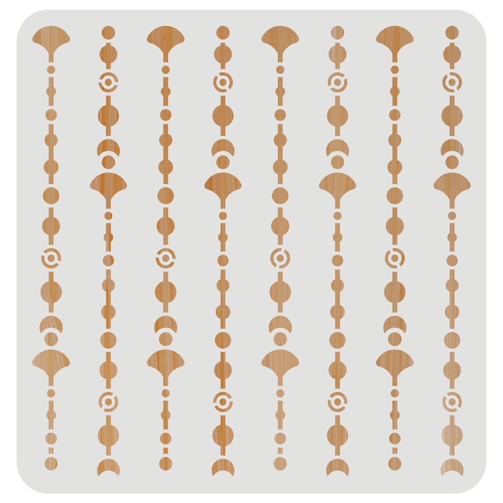 FINGERINSPIRE Beads Wall Stencil 30x30cm Reusable Beads Pattern Wall Stencil Large String of Beads Wall Stencil Beads Allover Stencils For Painting on Wall, Tile, Furniture and Paper — image 1