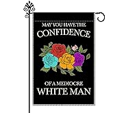 Hafhue May You Have The Confidence Plant Garden Flag, Feminist Outdoor Decor, Autumn Positive Outdoor Sign, Empower Women Gifts for Her Mom Aunt Sister Neighbor Bestie Friend