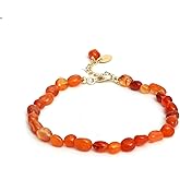 Gempires Natural Nuggets Bracelet Handmade Jewelry With 7 + 1 Inch 14k Yellow Gold Plated Adjustable Chain